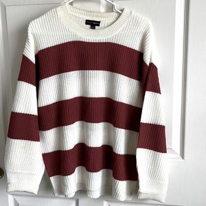 Ambiance Apparel Large Rust/cream sweater
